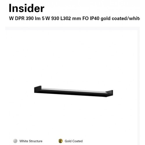 [Pre-Order] ชุดโคมติดผนังพร้อมหลอด, Intra Lighting#Insider 5W 3000K Gold/White