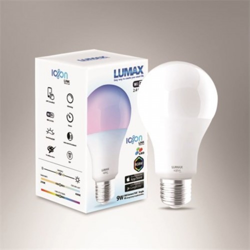 หลอด LED,LUMAX#ICON LINK-800LM/RGBW/9W/E27/WIFI/EA