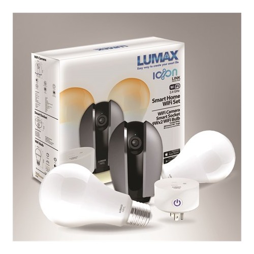 ชุดอุปกรณ์ LUMAX SMART HOME WIFI SET/CA+2BU+SC/WIFI